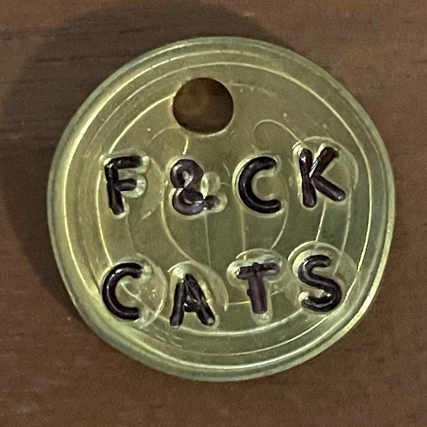 "F&ck Cats" Pawsitive Change Dog Tag