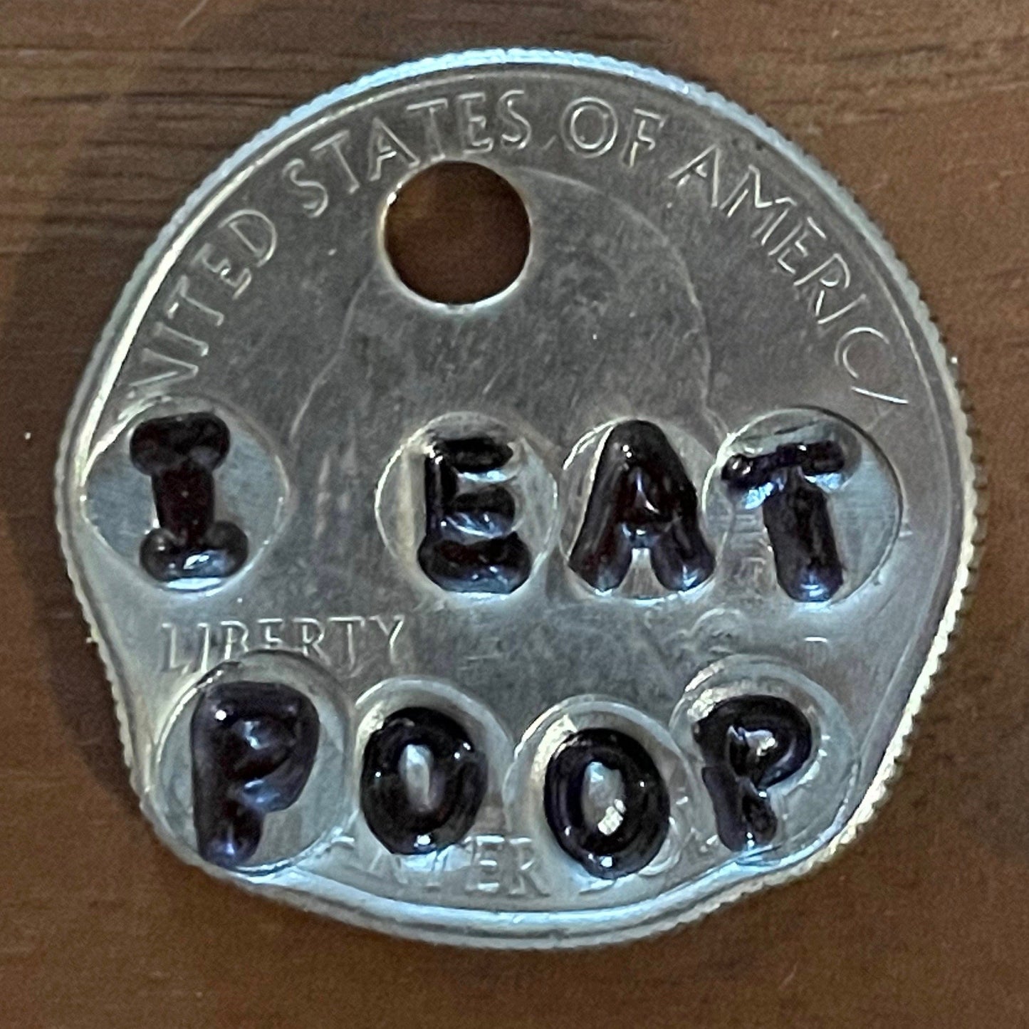 "I Eat Poop" Pawsitive Change Dog Tag