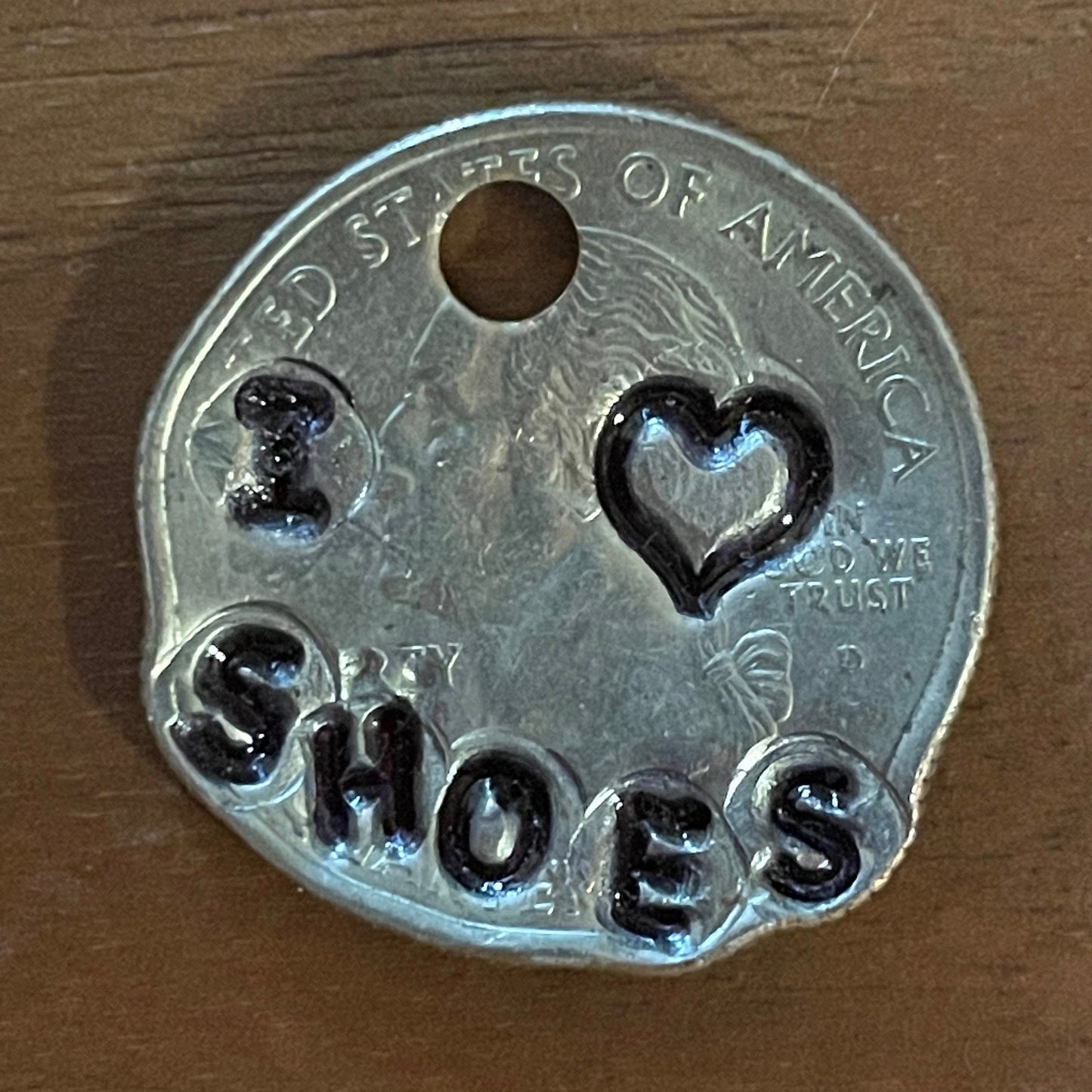 "I "Heart Shoes"" Pawsitive Change Dog Tag