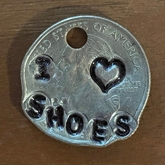 "I "Heart Shoes"" Pawsitive Change Dog Tag